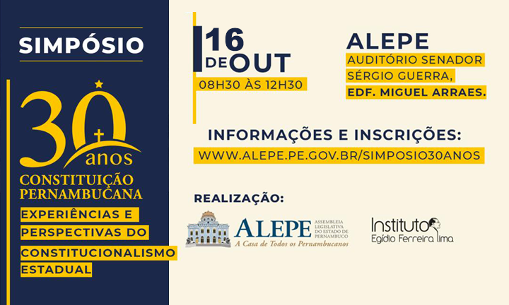Simpósio – 30 anos da constituição Pernambucana Simpósio – 30 anos da constituição Pernambucana