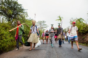 Caminhada dos índios do povo Xukuru do Ororubá. Foto: Rinaldo Marques. 