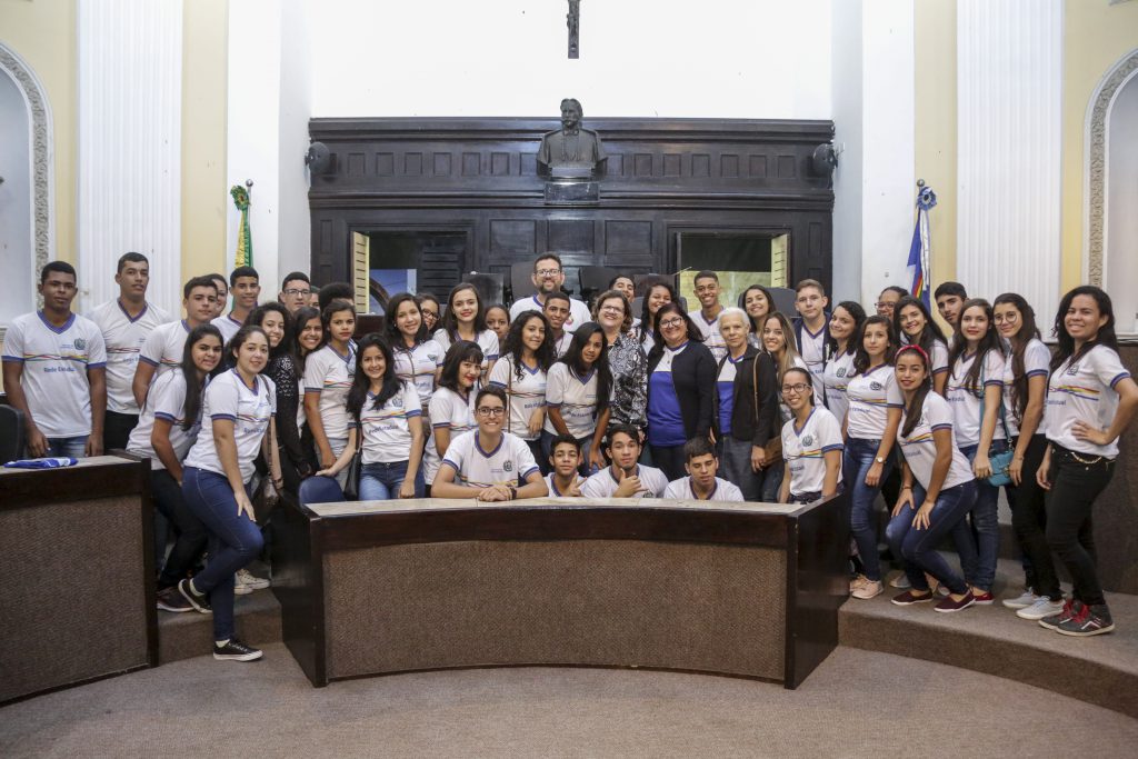 Aula de Cidadania com alunos da Escola de Referência de Ensino Médio José Leite Barros