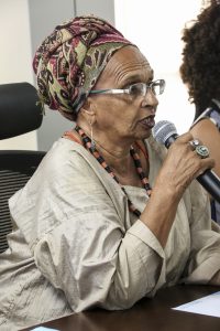 RACISMO - Mãe Jane de Oyá falou sobre componente racial nos casos de intolerância religiosa. Foto: Sabrina Nóbrega