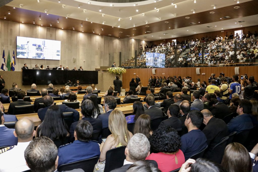 PLENÁRIO - Inaugurada em 2017, nova sede do Legislativo Estadual recebeu a cerimônia pela primeira vez. Foto: Jarbas Araújo