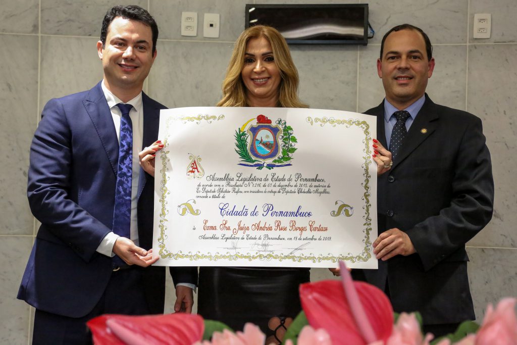 Reunião Solene de entrega do Título de Cidadão de Pernambuco a Andréa Rose Borges Cartaxo