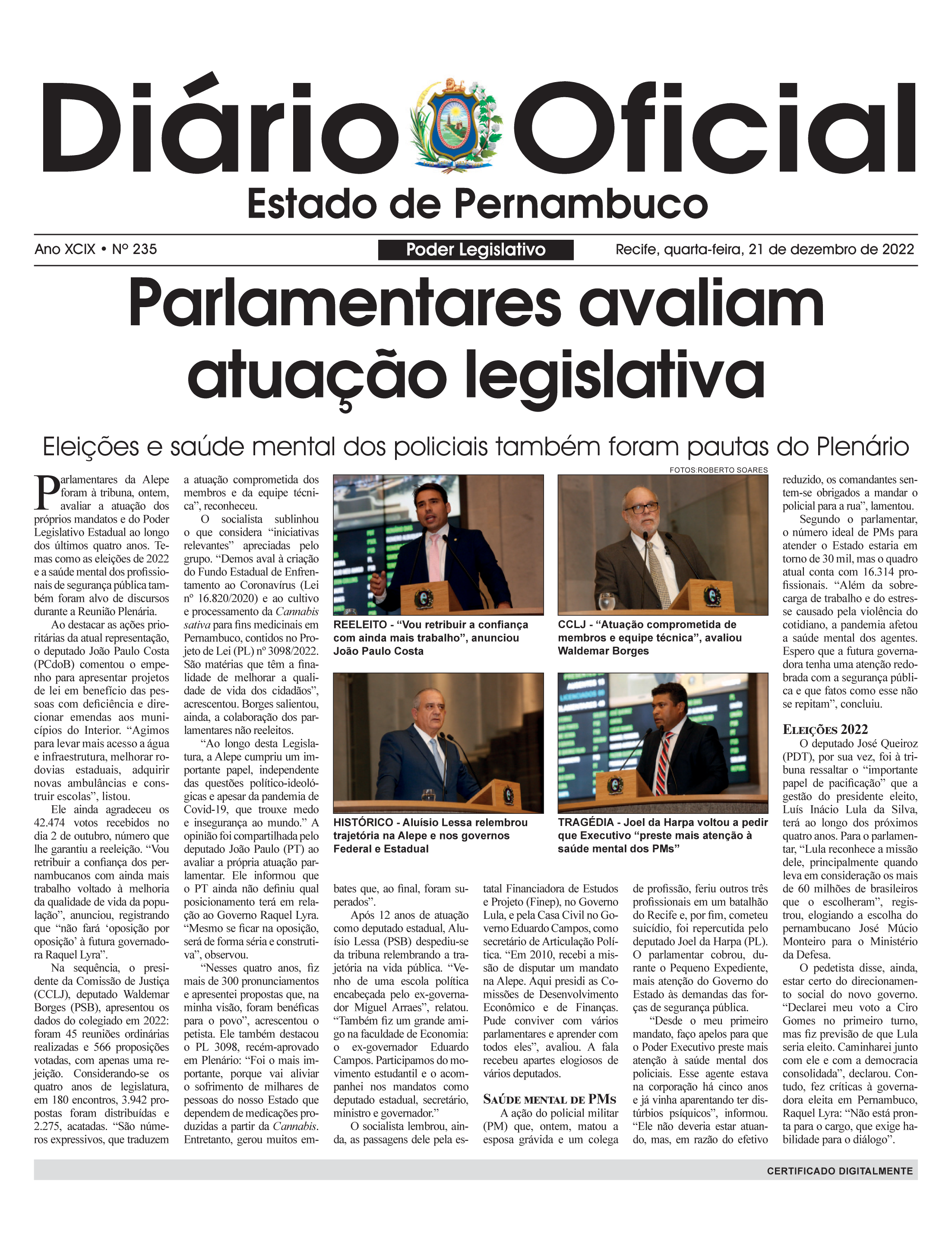 Diário Oficial da Assembleia Legislativa do Estado de Pernambuco