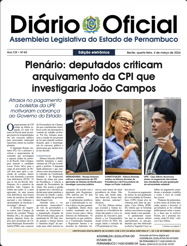 Diário Oficial 04/03/2026
