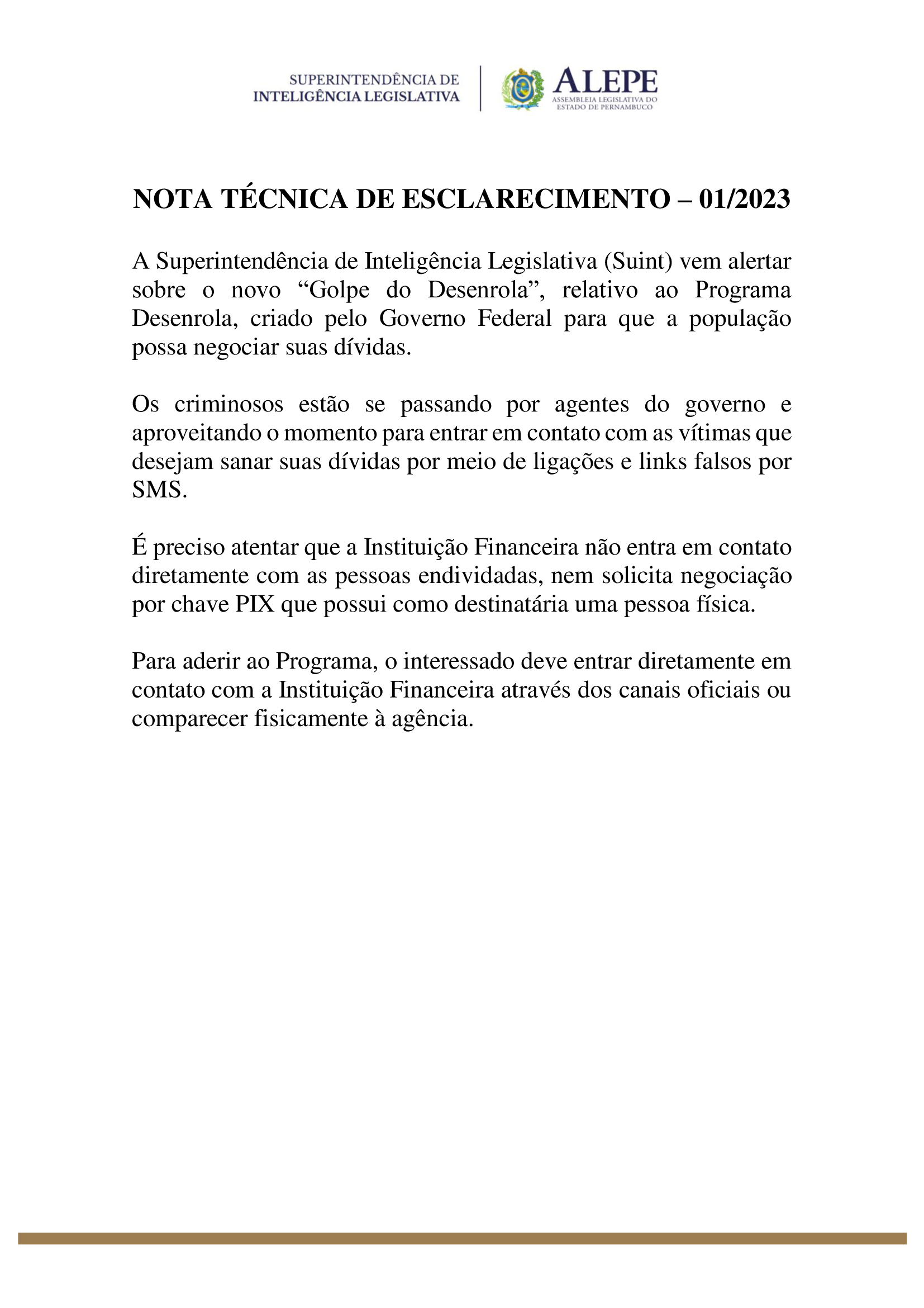 nota técnica.