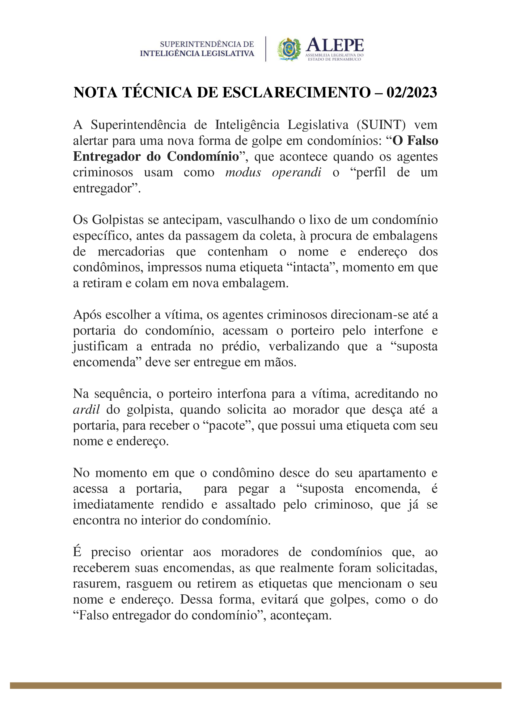 nota técnica.