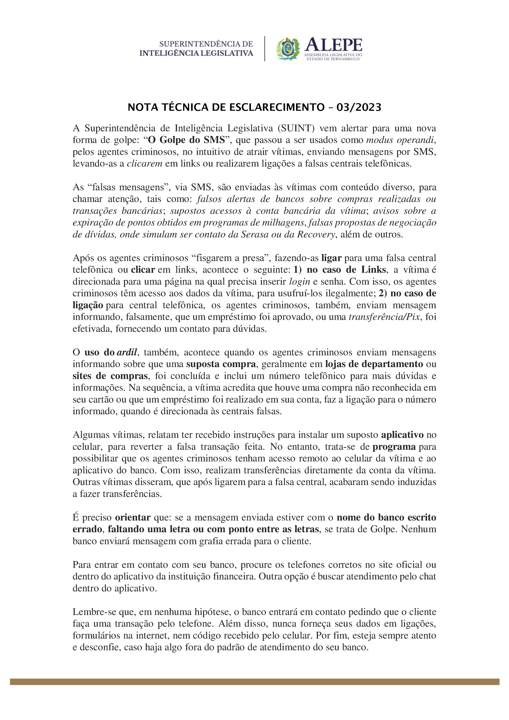 nota técnica.